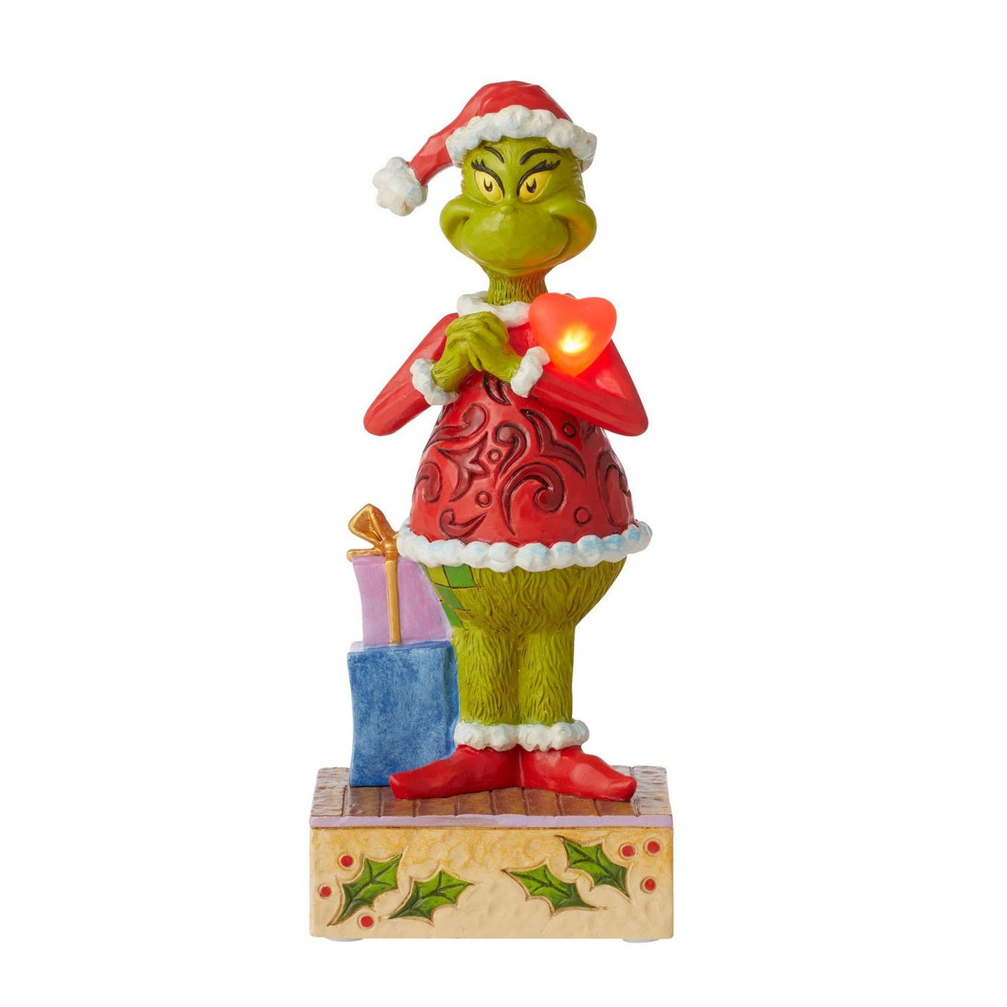 Jim Shore, “ The Grinch with Large Blinking Heart”