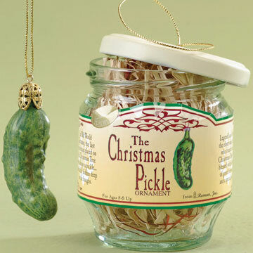 Christmas Pickle Ornament In Glass Jar