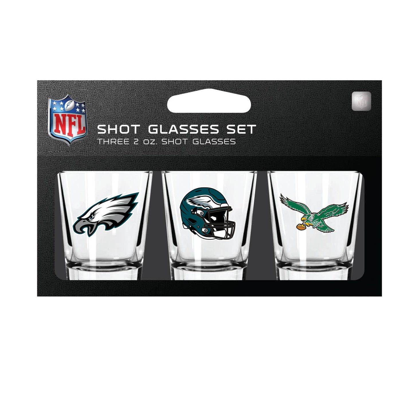 Mojo Licensing - NFL Philadelphia Eagles 3-Pack Shot Glass Set