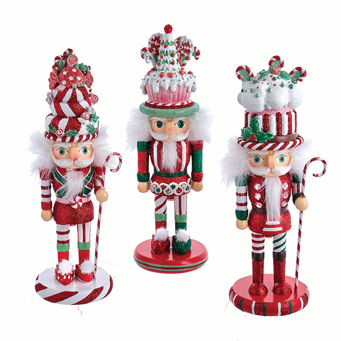 Kurt S. Adler, Inc. - 10"CANDY+CAKE FUN HATS NUTCRACKERS