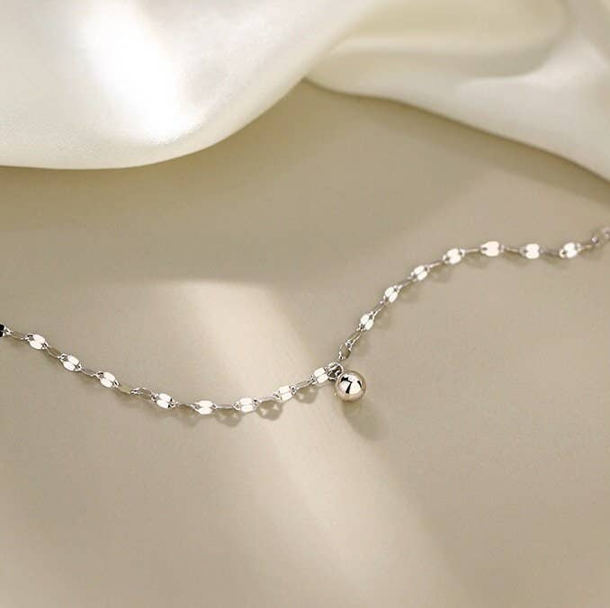 Perimade & Co. LLC - Dainty Ball Ankle Bracelet Anklet in 925 Sterling Silver