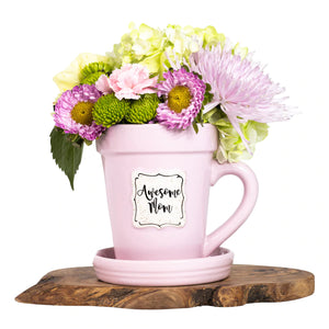 Flower Pot Mug “Awesome Mom” 31036