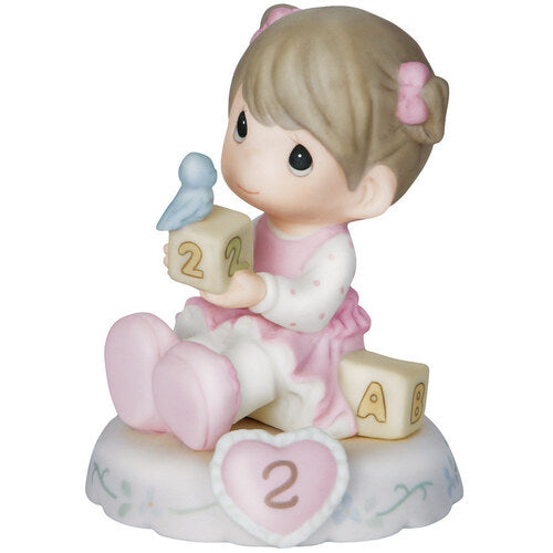Growing In Grace, Age 2, Brunette Figurine