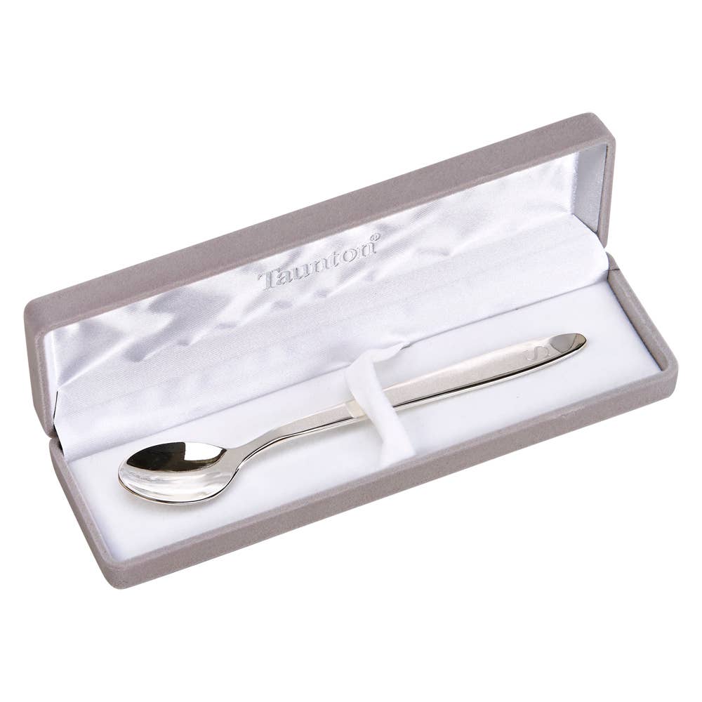 Creative Gifts International Inc. - Baby Feeding Spoon W/ Grey Flocked Box,