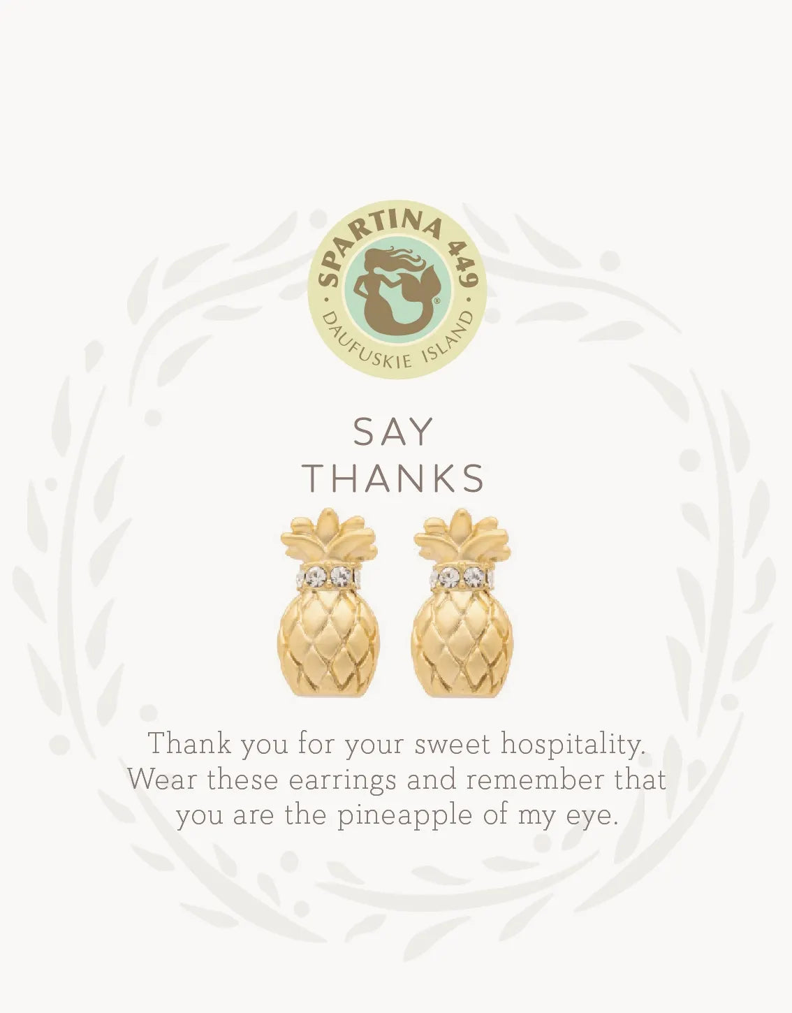 Spartina 449 Sea La Vie Say Thanks Pineapple Earrings