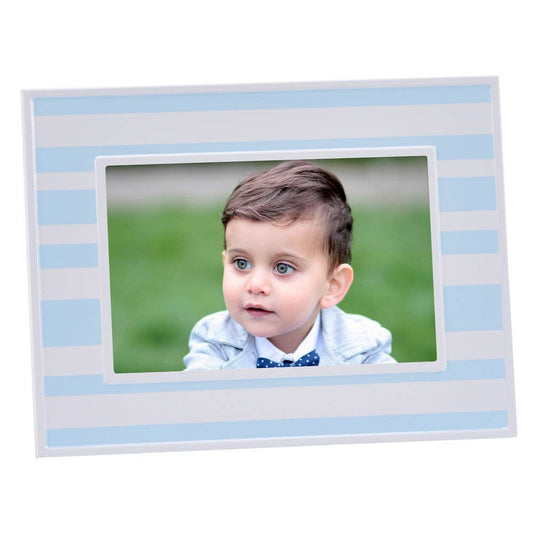 Creative Gifts International Inc. - Blue & White Striped 4" X 6" Photo Frame