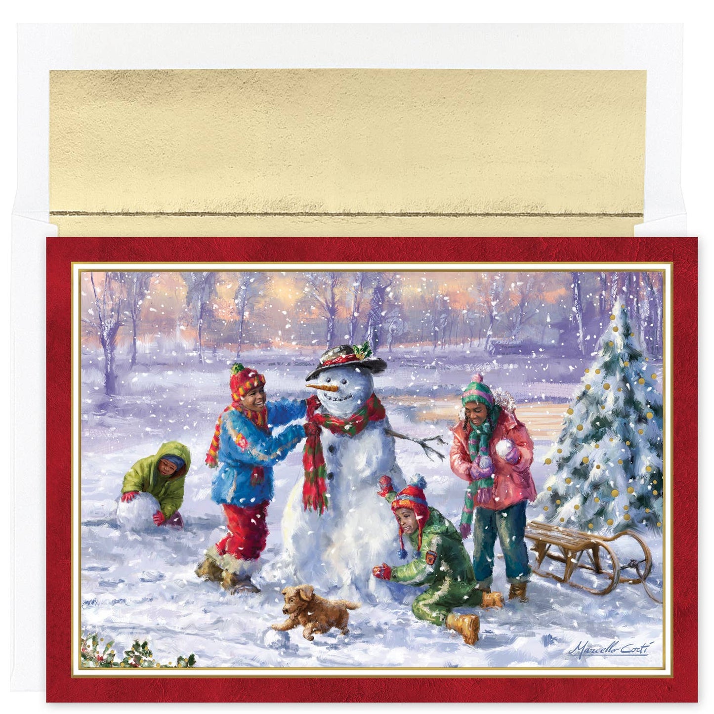 Masterpiece Studios - Building Frosty Boxed Holiday Cards