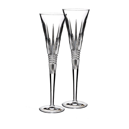Lismore Diamond Toasting Flute Pair