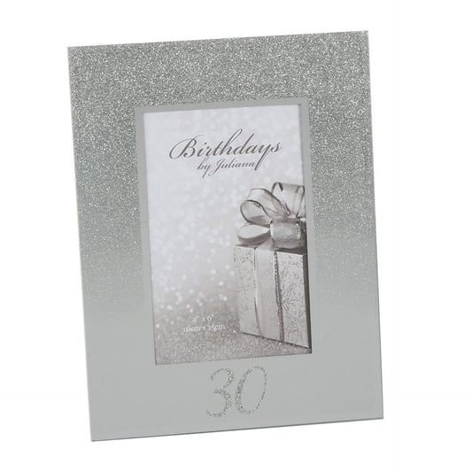 WIDDOP and Co. - Milestones Glitter Mirror Frame 4" x 6" - 30th