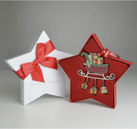Bailey & Brooks Sparkle Sleigh Ornament