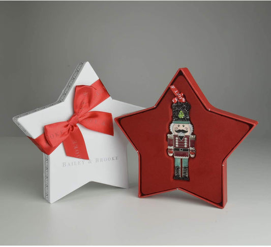 Bailey & Brooke Sparkle  Nutcracker Soldier Ornament