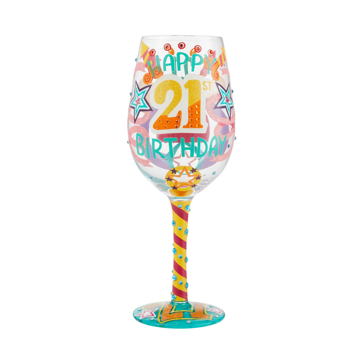 Lolita “Happy 21st Birthday” Wine Glass