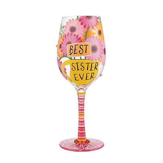 Lolita “Best Sister Ever” Wine Glass