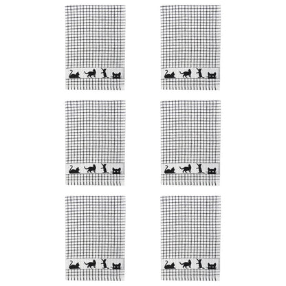 Dublin Gift Company - Poli-Dri Jacquard Black Cat Tea Towel: Pack of 2