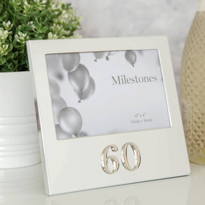 WIDDOP and Co. - Milestones Aluminium Photo Frame with 3D Number 6" x 4" - 60