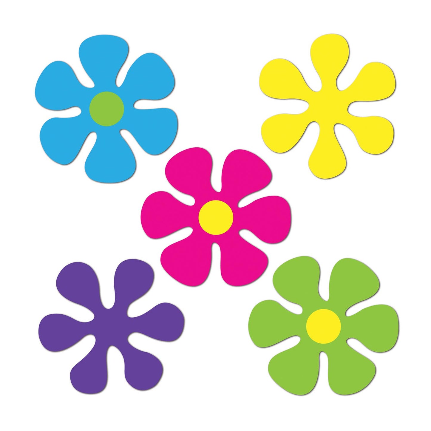 Beistle - Mini Retro Flower Cutouts