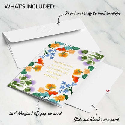 Lovepop Cards - Birthday Bouquet of Happiness 5*7" Pop-Up Card