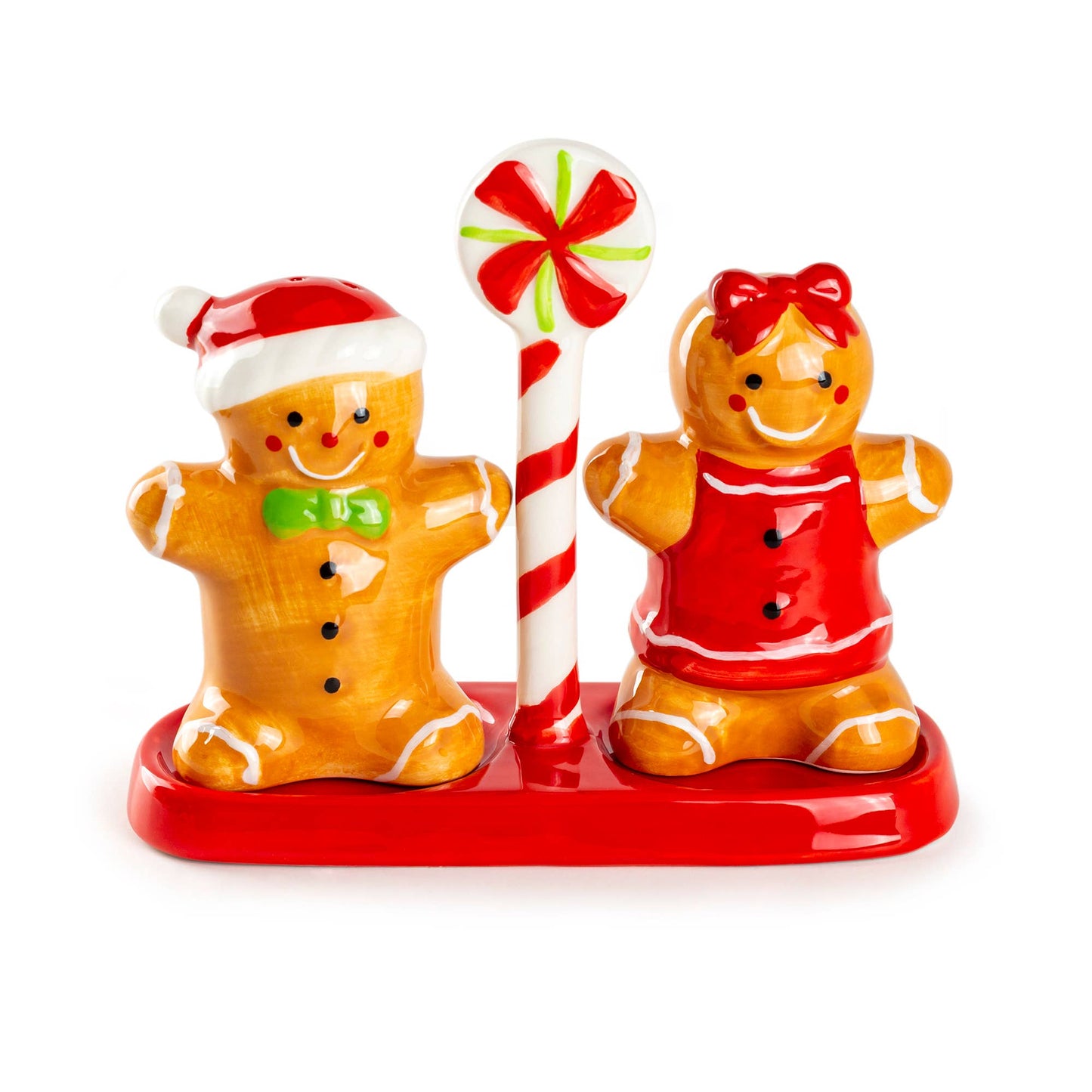 Grace Teaware - Gift Boxed Gingerbread Figurine Salt and Pepper Shaker Set