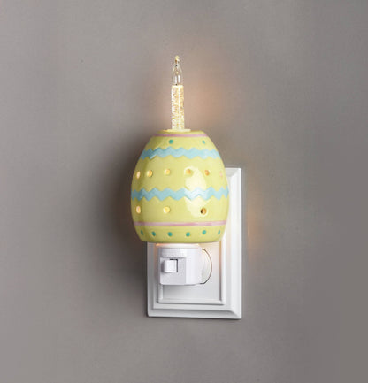 Roman - 7.2"H Easter Egg Bubble Night Light, Spring Decor