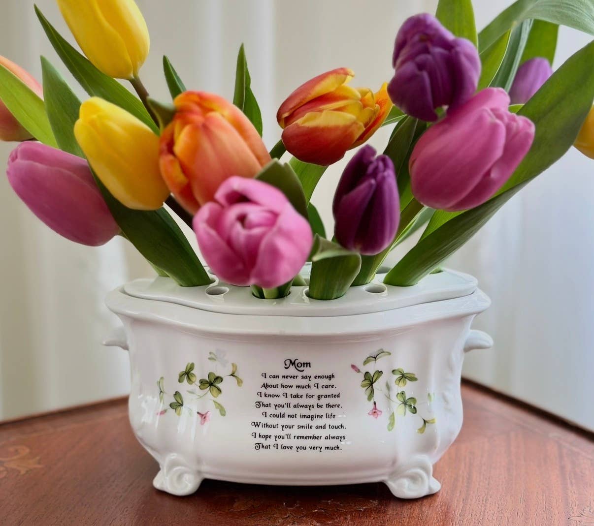 CBE Inc - Floral Arranger Vase - Spring, Irish, Valentine's Etc.: Mom