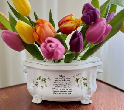CBE Inc - Floral Arranger Vase - Spring, Irish, Valentine's Etc.: Mom