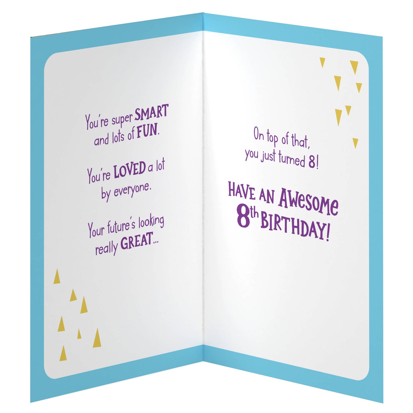 DICKENS INC. - 8th Birthday Card for Kids (You're 8!)