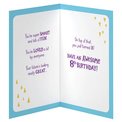 DICKENS INC. - 8th Birthday Card for Kids (You're 8!)