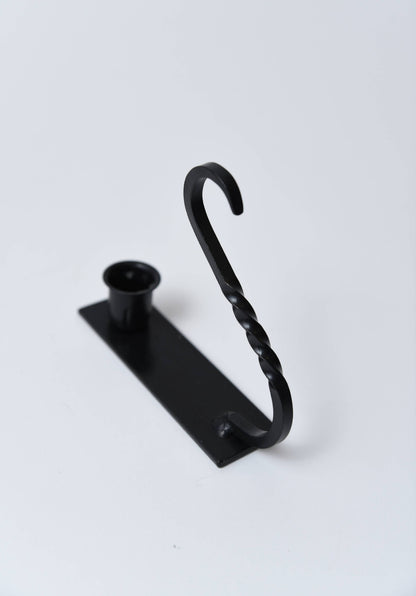 LMS Wholesale - Iron Taper Holder with Curved Handle
