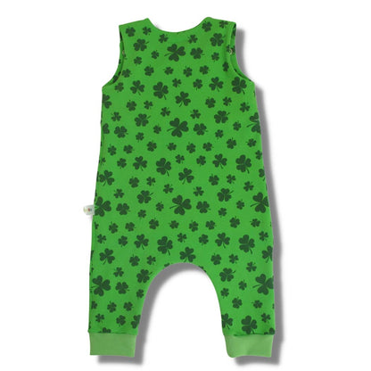 biau-biau - Shamrock Organic Cotton Jersey Romper: 3-6 M