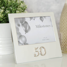 Load image into Gallery viewer, WIDDOP and Co. - Milestones Aluminium Photo Frame with 3D Number 6&quot; x 4&quot; - 50
