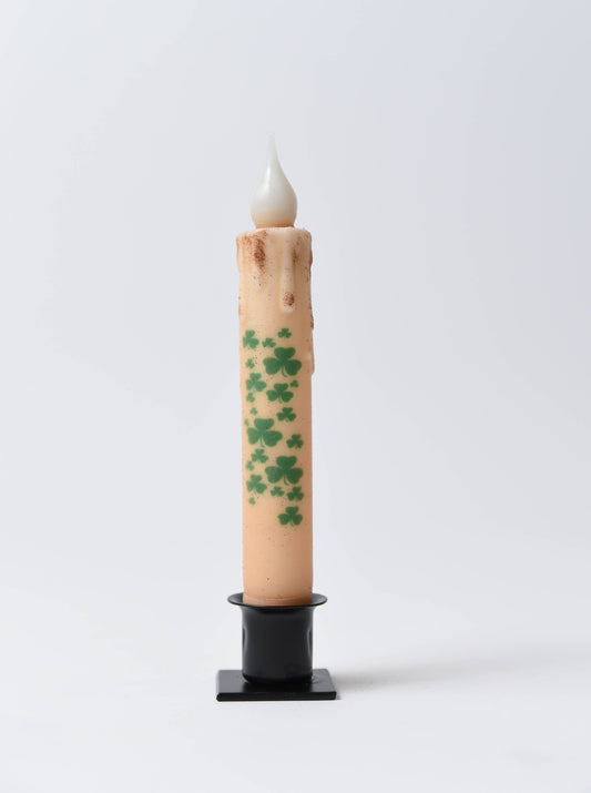 LMS Wholesale - Floating Shamrocks LED Timer Taper Candle