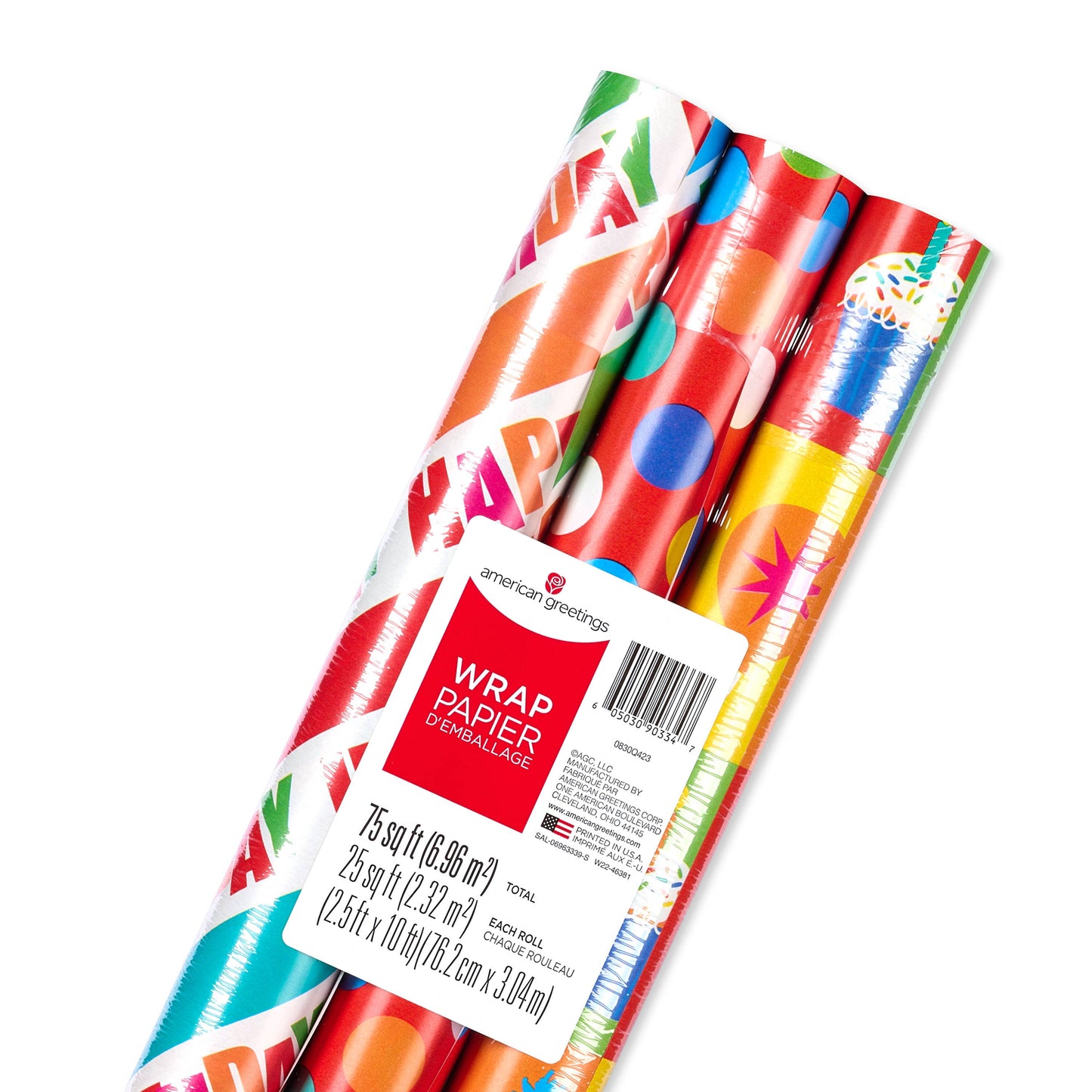 DICKENS INC. - Birthday Wrapping Paper | All Occasion Multi-Roll Wrapping