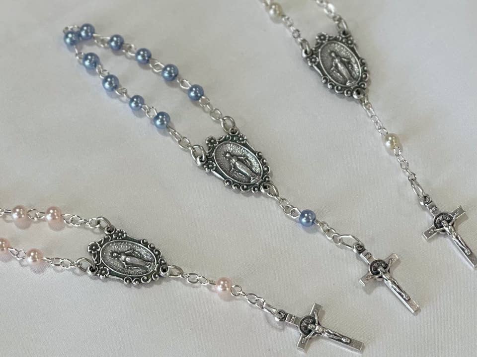 Simply Charming - Keepsake Baby's First Rosary Gift Boxed: Blue