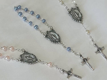 Simply Charming - Keepsake Baby's First Rosary Gift Boxed: White
