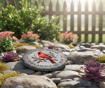 Cottage Garden - Garden Stone Cardinals Appear