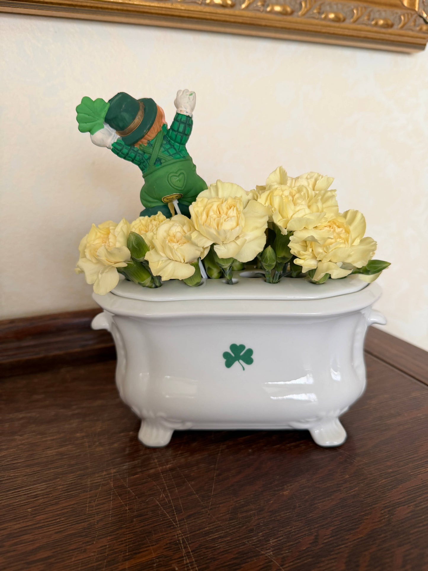 CBE Inc - Floral Arranger Vase - Irish, Leperachaun