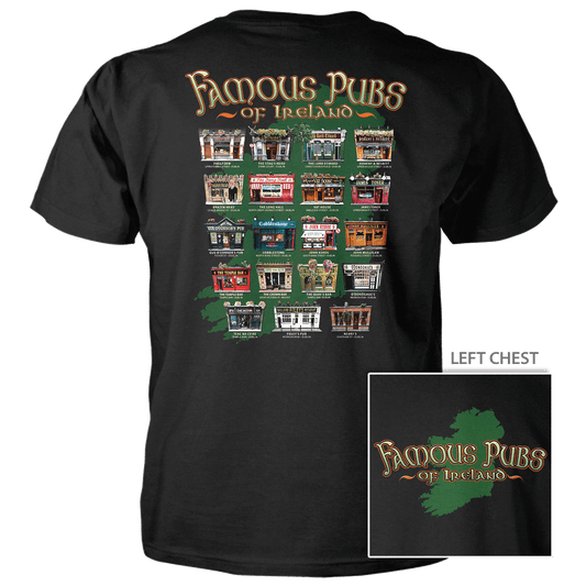 Taboo Apparel - Famous Pubs - 4.5 oz Cotton T-Shirt: Black / M
