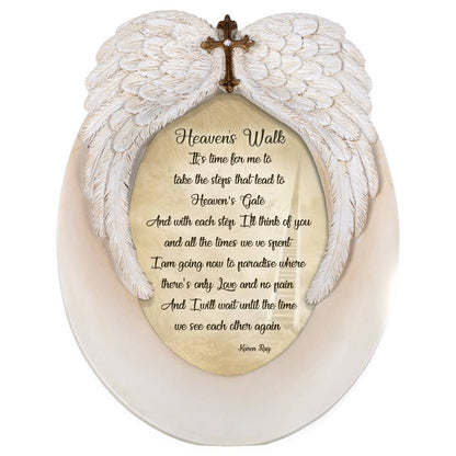 Cottage Garden - Wings with a Gold Cross Photo Frame