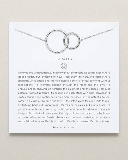 Bryan Anthonys - Family Interlocking Circles Necklace: Silver