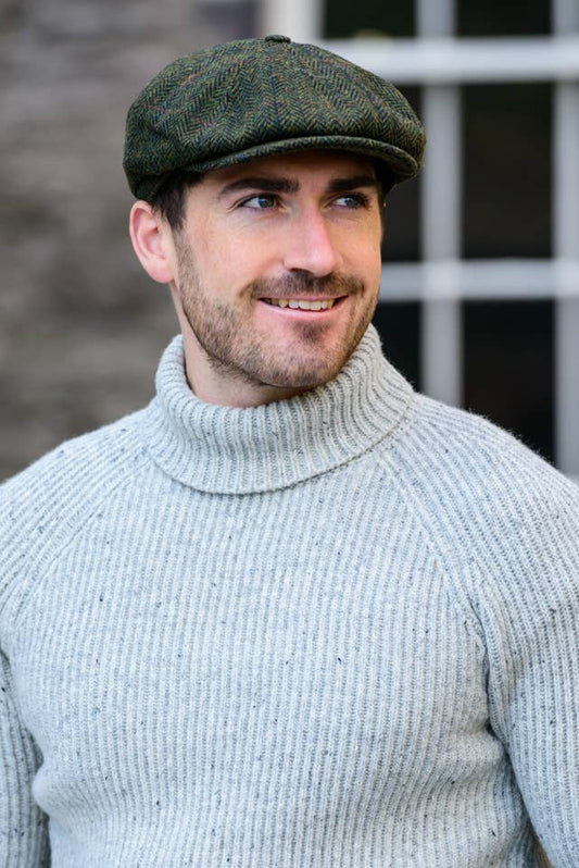 Mucros Weavers - Men's 100% Tweed Driving Cap 27