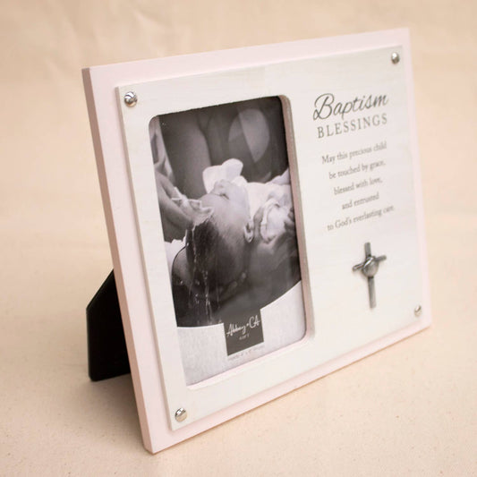 Abbey & CA Gift - Pink Baptism Blessings Frame