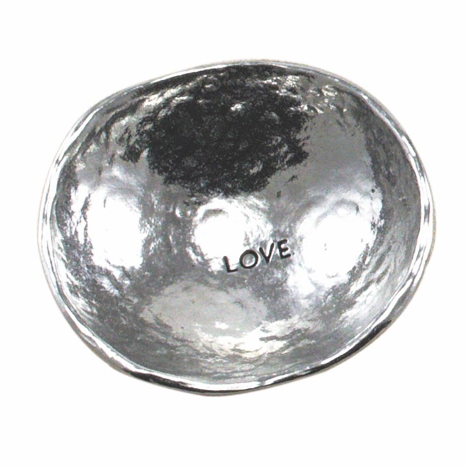 Abbey + CA Gift - Round Metal Trinket Dishes: Love