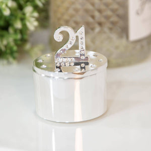 WIDDOP and Co. - Milestones Silverplated Trinket Box With Crystal 21