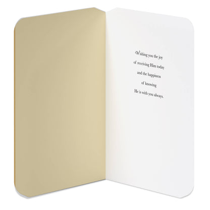 DICKENS INC. - First Communion Greeting Card – Gold Cross Elegance Card
