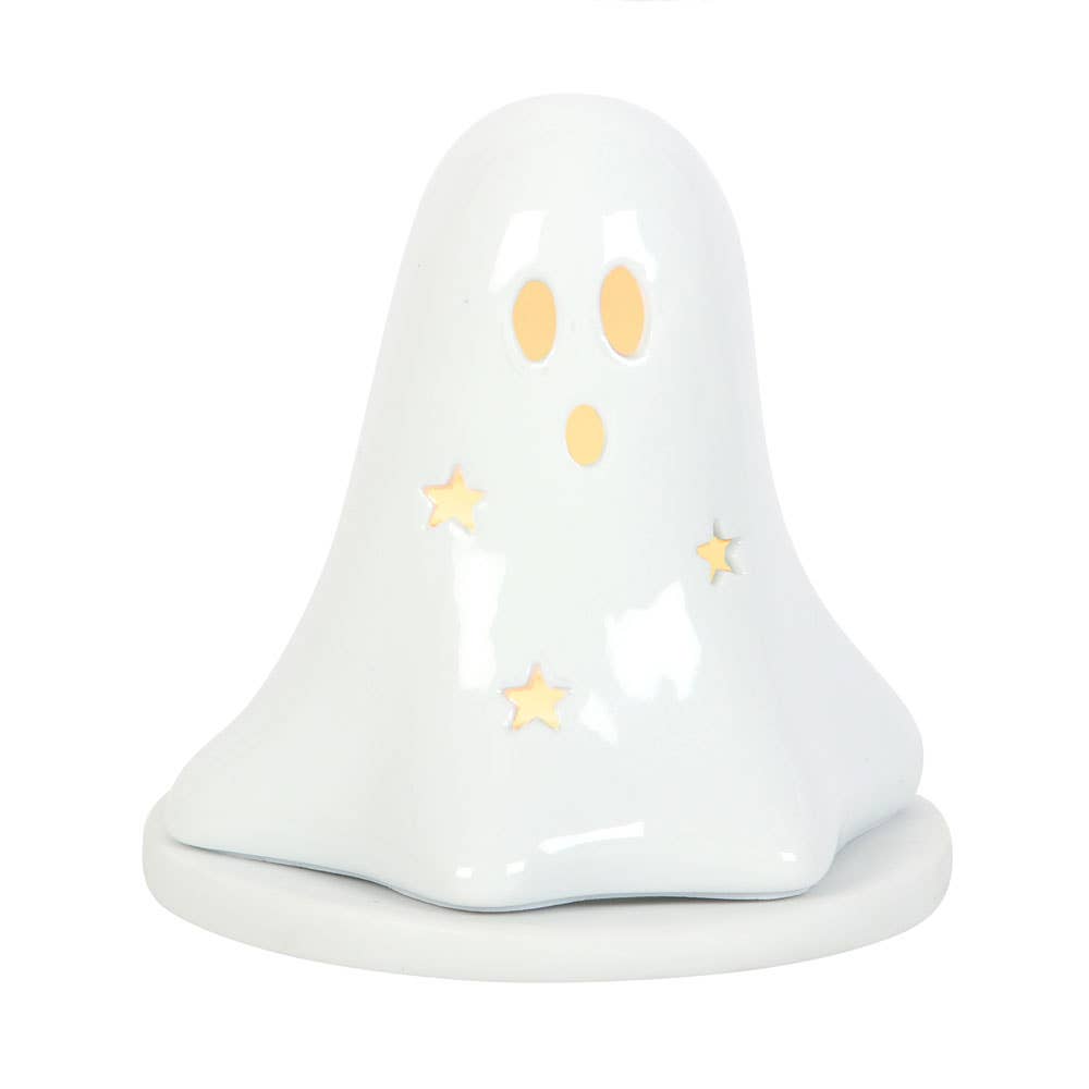 Something Different Wholesale - Ceramic Halloween Ghost Tealight and Incense Cone Holder