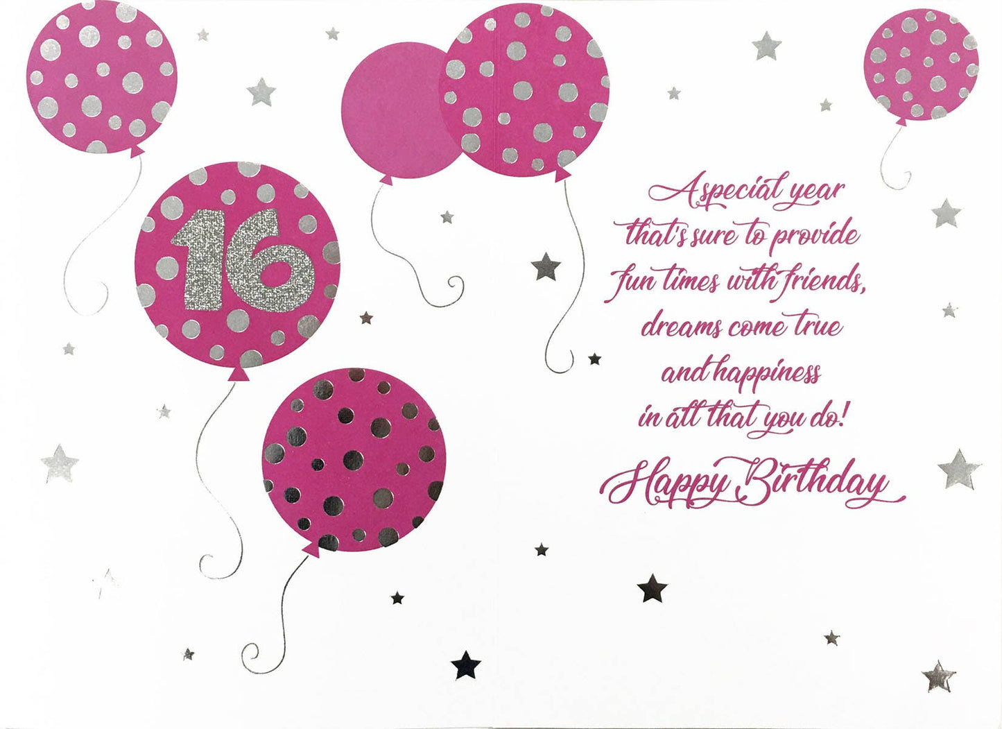 A-Line Greetings - Rosedale Gold/Birthday Greeting Card/Age 16 (3pk) 19728