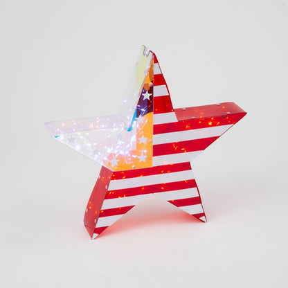 The Gerson Companies - Discount 13.4"L USB Elec. or B/O Lit Holographic Americana S