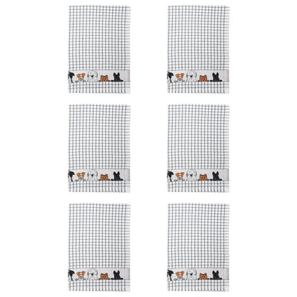 Dublin Gift Company - Polidri Tea Towel Charcoal Dogs Jacquard: Pack of 2
