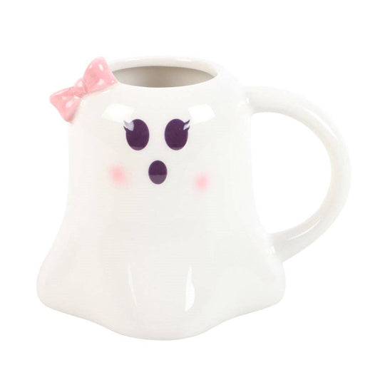 Something Different Wholesale - Miss Boo Ghost Shaped Halloween Mug with Bow