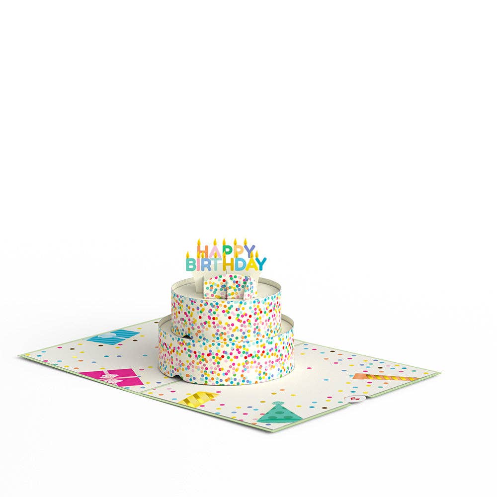 Lovepop Cards - Sprinkles Birthday Cake 5''x7'' Card, Birthday Cards